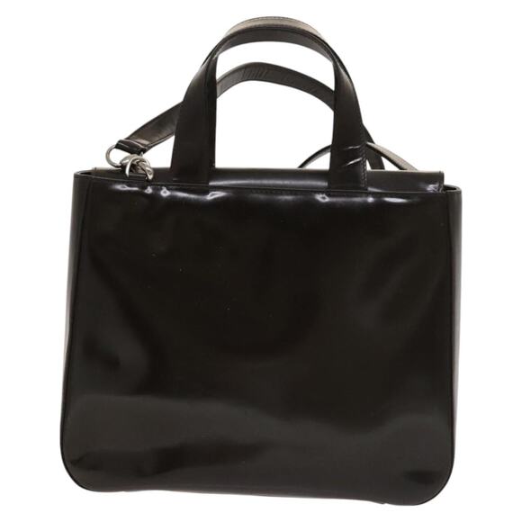 GUCCI Hand Bag Patent Leather Silver Brown 000 2058 0504 5 - Picture 3 of 12